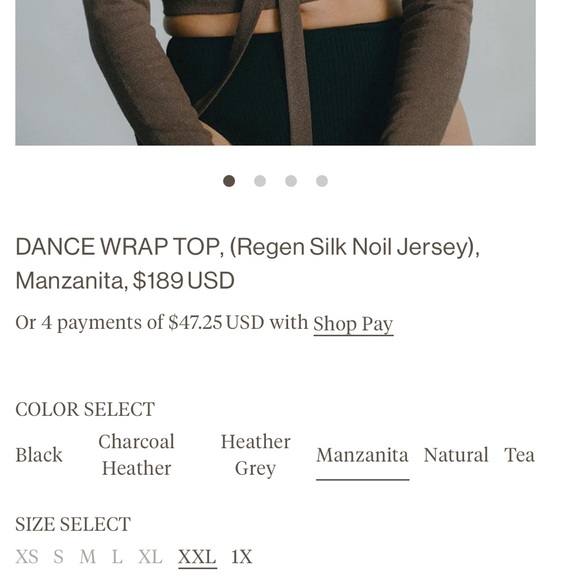 Ozma Dance Wrap Top in Manzanita - Picture 2 of 9